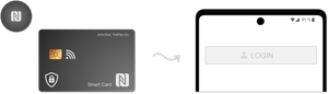 Secure login via SmartCard or NFC Chip