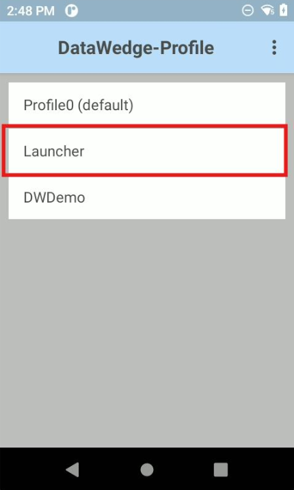 Select launcher profile