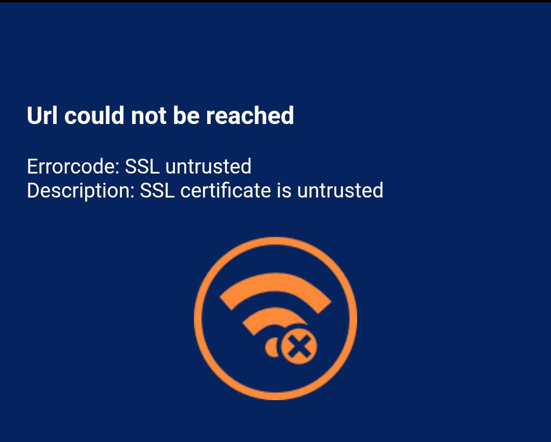 SSL certificate is untrusted error
