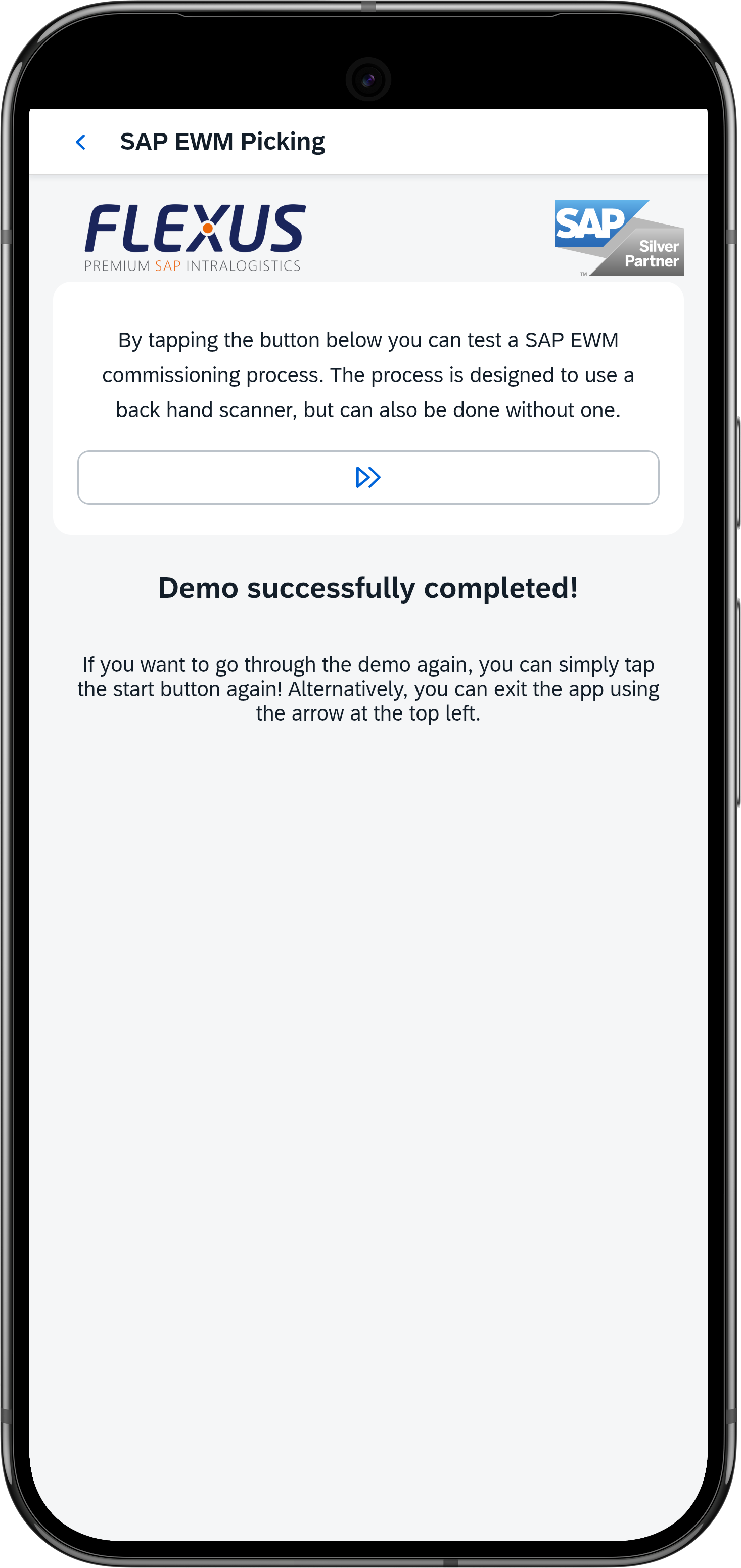 Demo App Endbildschirm