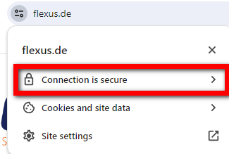 Exportieren eines Zertifikates in Chrome