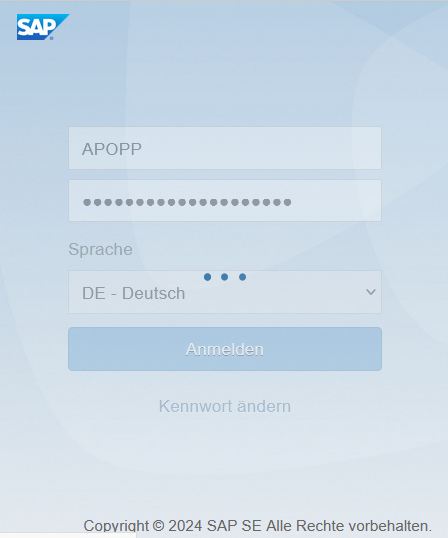 Automatisch ausgefüllter Fiori-Login